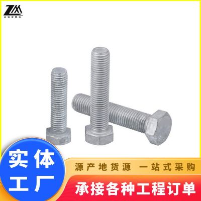 热镀锌螺栓 热浸锌螺栓螺丝 光伏电力铁塔螺栓高强度电热镀 锌螺图3