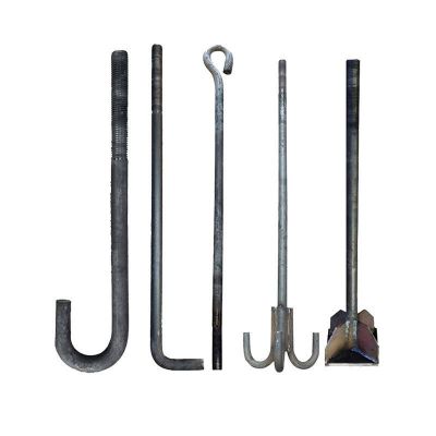 地笼螺栓预埋件厂家发黑塔吊地脚螺丝7字9字伞把L型焊板 地脚螺栓图4