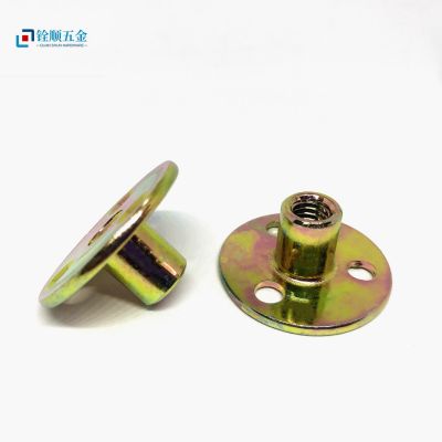 铁板螺母 工厂直供45#钢镀锌公制m6m8m10家具配件三孔预埋螺母图5