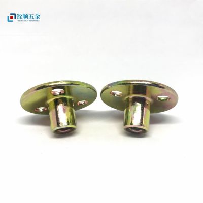 铁板螺母 工厂直供45#钢镀锌公制m6m8m10家具配件三孔预埋螺母图4