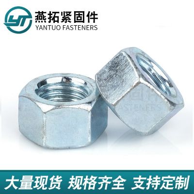 供应镀锌螺母 4.8级镀锌六角螺母 碳钢螺母螺帽 加厚外六角螺母图2
