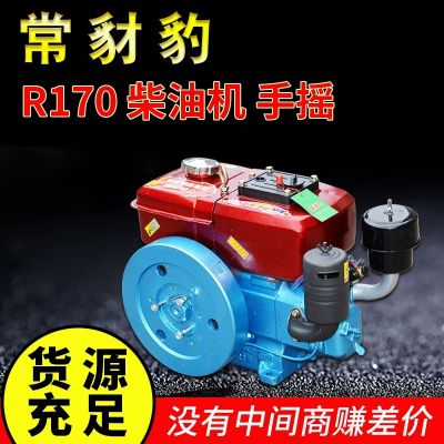 中国常州R170水冷柴油机 船用农用单杠水冷电启动4马力手摇发动机图2