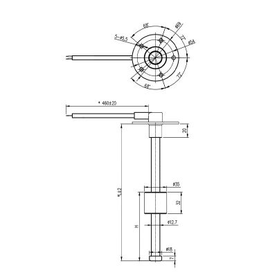 货车通用油位感应器轻卡改装油浮子油箱油量表快艇油位水位传感器图3