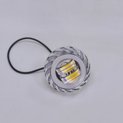 黄白双光天使恶魔眼摩托车灯超亮led前大灯爆闪电动车内置射灯图3