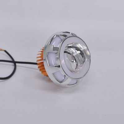 黄白双光天使恶魔眼摩托车灯超亮led前大灯爆闪电动车内置射灯图4