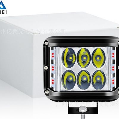45W60W汽车led工作灯三面发光越野车改装顶杠爆闪灯前照灯LED车灯图1