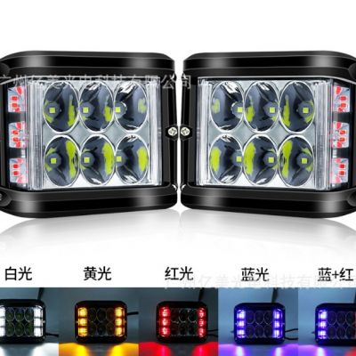 45W60W汽车led工作灯三面发光越野车改装顶杠爆闪灯前照灯LED车灯图4