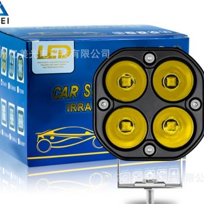 防水汽车LED行驶灯3英寸四叶草40W小方灯越野超亮越野车前杠射灯图2