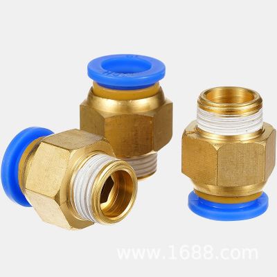 PC4-M6气动快速接头 pc4-M5气管螺纹直通快接 软管快插气动接头图5