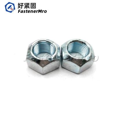 美制头部压点锁紧螺母蓝白锌/发黑/彩锌英制压点六角螺母非标定制图2