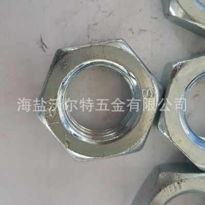 现货供应 GB6172 六角镀锌薄螺母 热镀锌高强度六角螺母批发图2