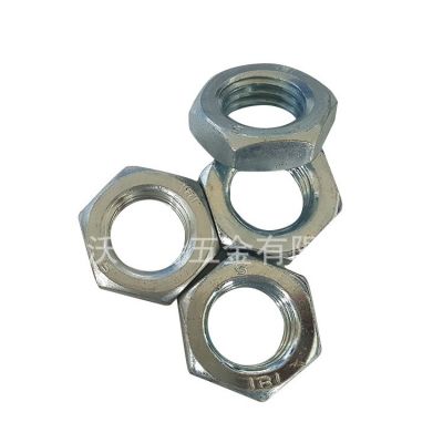 现货供应 GB6172 六角镀锌薄螺母 热镀锌高强度六角螺母批发图4