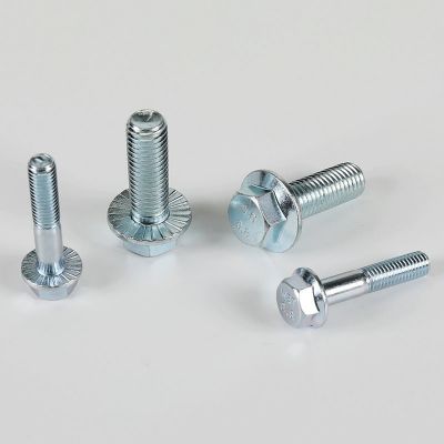 M5-M16六角法兰面螺丝 半螺纹8.8级镀锌法兰螺栓六角带垫螺丝钉图4