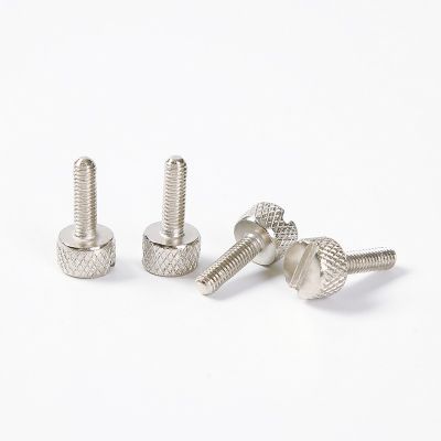现货硬币一字槽手拧螺丝快装螺钉高头滚花平头圆柱头螺丝图2