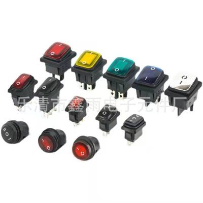 KCD3防水船型开关 防水带灯翘板开关 连体 12v 电源开关图2