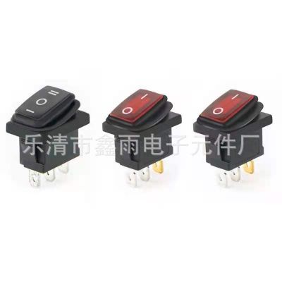 KCD3防水船型开关 防水带灯翘板开关 连体 12v 电源开关图5