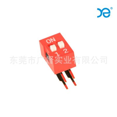 台湾正品 YE 拨码开关DSDA02LHGET红色90度弯角镀金环保耐高温图2
