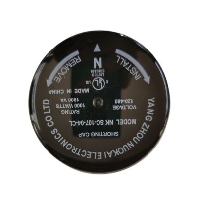 路灯旋锁式短路帽 (黒色) UL认证 NK-SC-107-04-CL 10A 1800VA图2