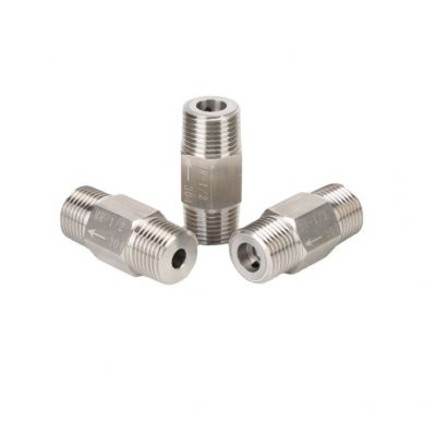 定制 不锈钢304双外丝单向阀螺纹接头1/2单向阀止回阀气动元件图4