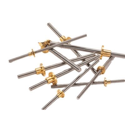 t304不锈钢梯形丝杆 丝杠螺母 升降传动螺杆 T16导程3 4 8 16图5