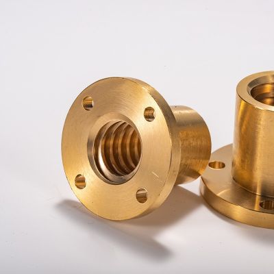 T12圆法兰铜螺母t型套标准丝杆螺母K型切边螺母导程齐全 掌柜推荐图5