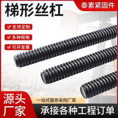 厂家直供 45号钢梯形扣丝杠 梯型牙条 通丝全螺纹 8.8 级梯形丝杆图3