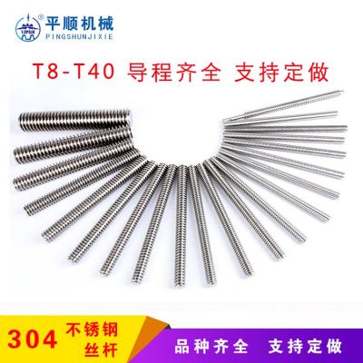 厂家直供304不锈钢T型梯形丝杆配螺母T8步进电机丝杆3d 打印机丝杆图4