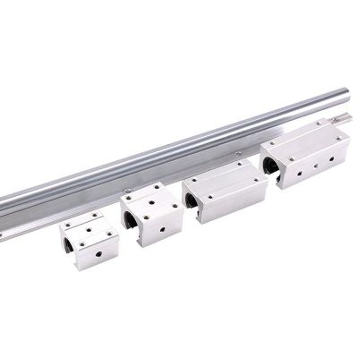 直线光轴 SBR直线导轨 45#碳钢铝托 圆柱导轨 高精打孔滑块可加长图5