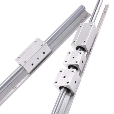 直线光轴 SBR直线导轨 45#碳钢铝托 圆柱导轨 高精打孔滑块可加长图3