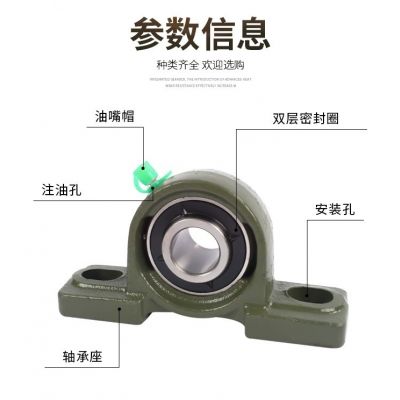 跨境带座轴承UCP205 P206 UCP201农机枕座立式外球面带座轴承批发图5