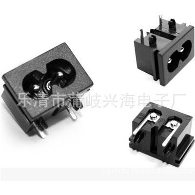 供应电源插座 实心针AC04 电动车充电口插座品字插座图3