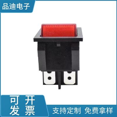 两脚船型开关KCD1带线按钮KCD4大电流4脚6脚防水帽机械翘板开关图2