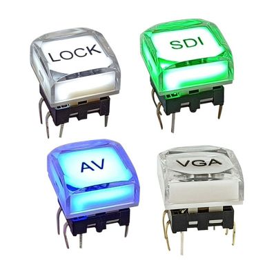处理器带灯按键开关 LED水晶帽盖发光按钮 15x15带灯轻触开关图3