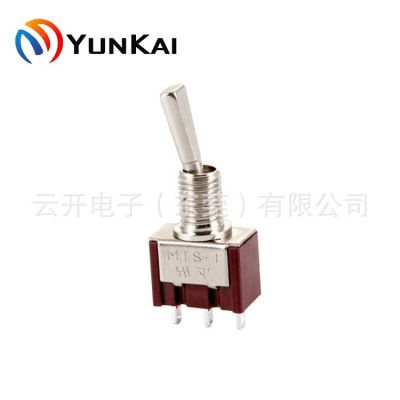 MTS-102-F1-2L 长柄三脚 两档ON-ON 可复位 拨动开关 钮子开关图3