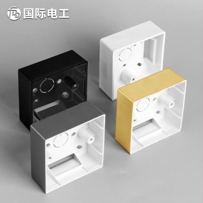 86型开关插座PVC接线盒通用1 2 3位底盒明线盒明装下 线明盒布线盒图5