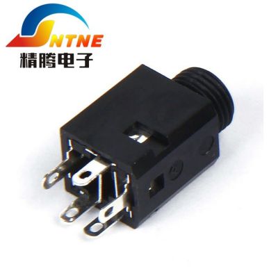 精腾供应 3.5耳机插座PJ-341-3P/4P/5P 音视频母座 立式带铜镙母图4