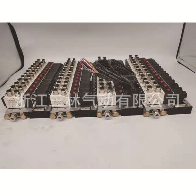 亚德客电磁阀组4V210-08DC24V电磁控制气阀集成电磁阀组带线式阀图4
