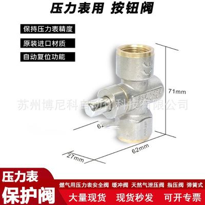压力表按钮阀/燃气膜盒表防过压保护阀/微压表保护阀/按测阀图5