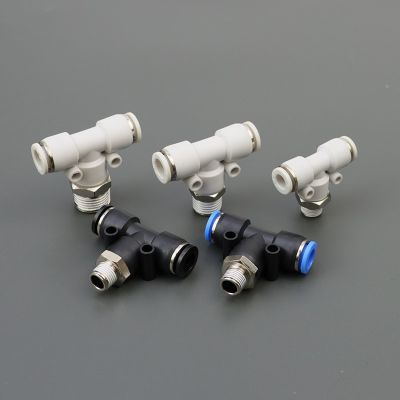 气动快速插接头PB T型三通正螺纹 PB-G螺纹正三通-G螺纹图4