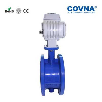 科威纳电动法兰蝶阀 软密封球墨铸铁双偏心蝶阀 220v电动通风蝶阀图4