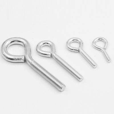 镀白锌闭口羊眼机牙螺丝开口问号挂钩带圆环螺栓吊环螺丝M3-M12图2
