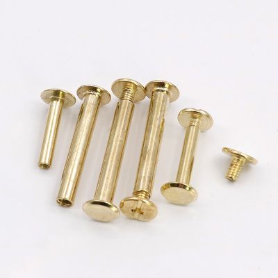 碳钢镀铜子母螺丝铆钉螺纹对锁螺丝菜谱帐本相册子母装订扣M4 M5图3