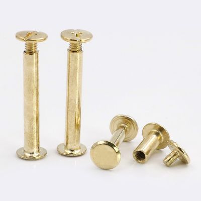 碳钢镀铜子母螺丝铆钉螺纹对锁螺丝菜谱帐本相册子母装订扣M4 M5图2