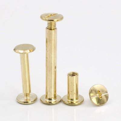 碳钢镀铜子母螺丝铆钉螺纹对锁螺丝菜谱帐本相册子母装订扣M4 M5图4