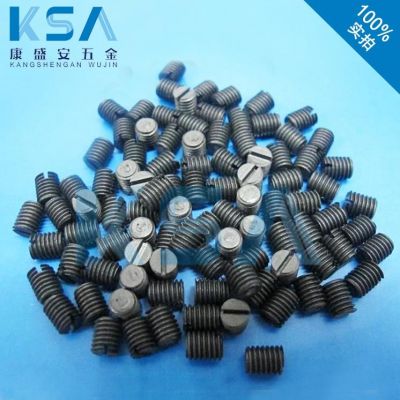 生产止付螺丝 一字平端紧定螺钉 开槽锥端定位螺钉 无头螺丝图3