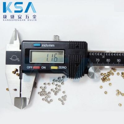 现货供应M1.2 铜镀镍小六角螺母 玩具螺母 电子螺母 眼镜螺母图3