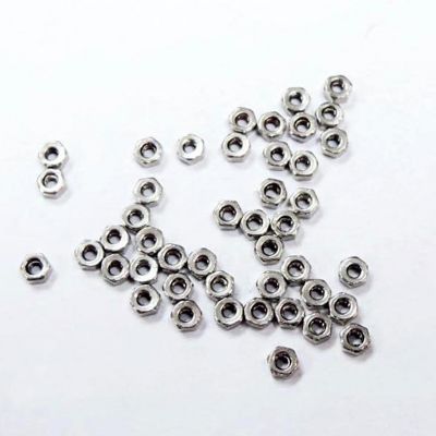 现货供应M1.2 铜镀镍小六角螺母 玩具螺母 电子螺母 眼镜螺母图5