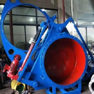 巨豪阀门 电动推杆盲板阀F943X DN400 DN800 DN900碳钢扇形眼镜阀图3