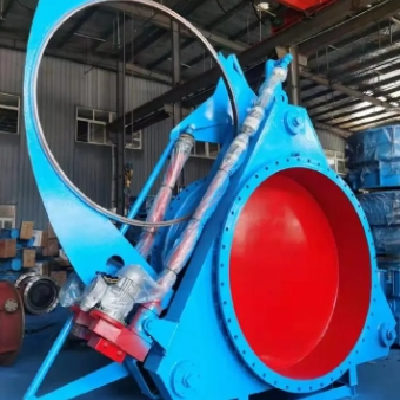 巨豪阀门 电动推杆盲板阀F943X DN400 DN800 DN900碳钢扇形眼镜阀图2