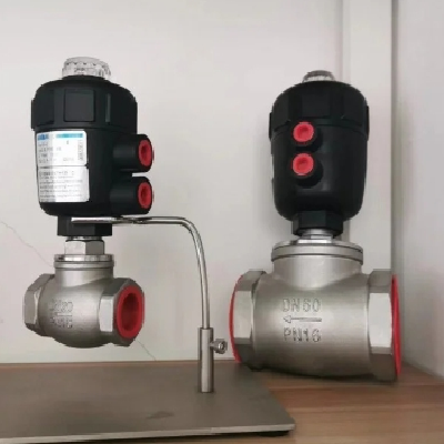 304不锈钢螺纹式气动角座阀厂家 法兰快装塑料头快速切断阀 自控阀图5